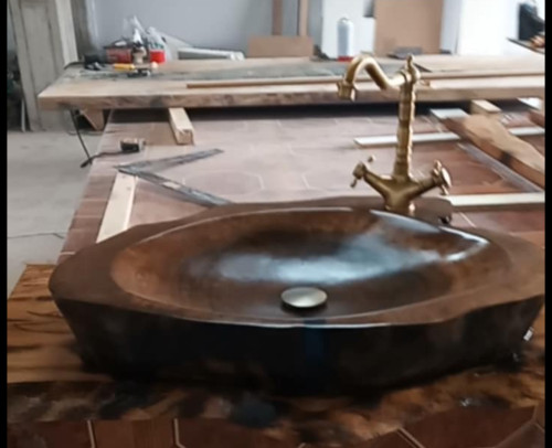 Handmade oak sink