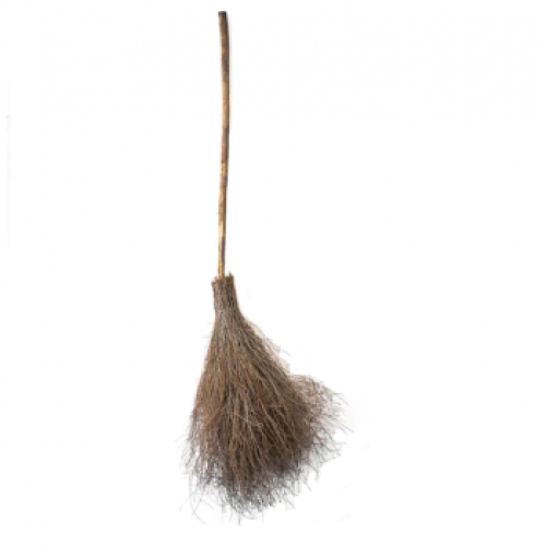 Yard broom without tar